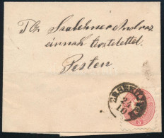 ~1864 5kr Levélen / On Cover "ÉRSEKÚJVÁR" - Autres & Non Classés