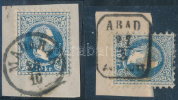 1867 2 Db 10kr 1-1 Kivágáson "MADARAS", "ARAD / AJÁNLOTT" - Otros & Sin Clasificación