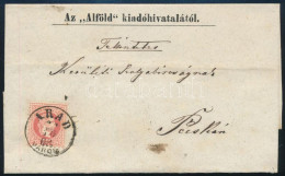 1868 Levél 5kr Bérmentesítéssel "ARAD / VÁROS " - Pest - Autres & Non Classés