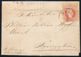 1869 5kr (hajtott) Levélen / 5kr (folded) On Cover "BULY" (Gudlin 500 P) - Otros & Sin Clasificación