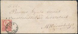 1872 5kr Levélen / On Cover "TÖVIS / ALSÓ-FEHÉR. M." - Vásárhely - Altri & Non Classificati