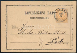 1873 2kr Díjjegyes Levelezőlap "ZÁKÁNY" - Altri & Non Classificati