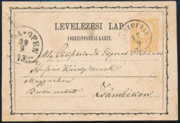 1873 2kr Díjjegyes Levelezőlap / PS-card "HOSSZÚFALU" (Gudlin 400 P) - Autres & Non Classés