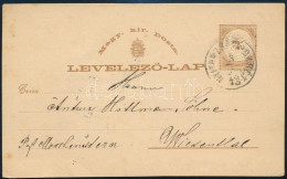 1875 2kr Díjjegyes Levelezőlap "NYITRAZ(SÁMB)OKRÉT" - Other & Unclassified