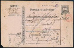 1876 Postautalvány Színesszámú 5kr Bélyeggel "BESZTERCZE / ERDÉLYBEN" - "PONTAFEL" - Sonstige & Ohne Zuordnung
