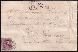 1888 Feketeszámú Krajcáros Sztereotip Korai 15kr Ajánlott Levélen, "BUDAPEST" - Hornburg - Other & Unclassified