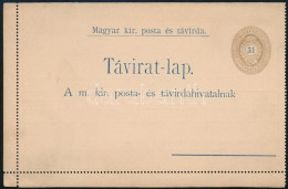 1892 Használatlan 31kr Díjjegyes Táviratlap - Otros & Sin Clasificación