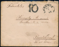 1894 Levél 10kr Portóval "LOSONCZ" - Budapest - Andere & Zonder Classificatie