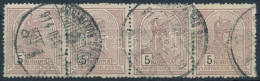 O 1909 Turul 5K 4-es Csík Szép Vízjellel (10.000) - Sonstige & Ohne Zuordnung