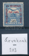 (*) 1915 Hadisegély (II.) 25f "árvaknak" Lemezhiba - Other & Unclassified