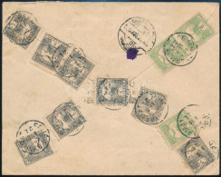 1900 Ajánlott Levél Turul 10 X 1f + 3 X 5f + 10f Bérmentesítéssel / Registered Cover With 35f Franking "FEHÉRGYARMAT" -  - Other & Unclassified