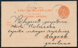 1900 Kétnyelvű 6kr Díjjegyes Zárt Levelezőlap "SELA" - Zagreb (Gudlin: 100 P) - Altri & Non Classificati