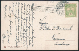 1908 Képeslap BOROSSEBES Pályaudvari Bélyegzéssel / Postcard With Postal Agency Postmark - Otros & Sin Clasificación