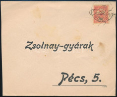 ~1910 Levél Turul 10f Bérmentesítéssel, Kézi érvénytelenítéssel és Vasúti Bélyegzéssel Pécsre, A Zsolnay-gyárnak Címezve - Altri & Non Classificati