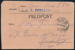 1916 Tábori Posta Levél "K.u.K. PROVIANTAMT / Der K.u.K. 31. I. T" , "TÁBORI POSTAHIVATAL" Kecskemétre Küldve - Otros & Sin Clasificación