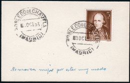 Madrid - Edi O TP 1071 - Mat "Robledo De Chavela 3/10/53" + Manuscrito "No Marca Mejor Por Estar Muy Usado" - Storia Postale