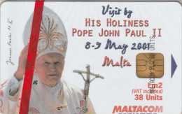PHONE CARD MALTA BLISTER PAPA (E63.30.6 - Malte
