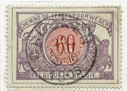 D078 CALCKEN   POSTSTEMPEL  OP SPOORWEGZEGEL N°37 - Gebraucht