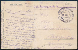 1917 Tábori Posta Levelezőlap "K.u.K. Fassungsstelle In Tirana" , "K.u.K. ETAPPENPOSTAMT / TIRANA" - Otros & Sin Clasificación