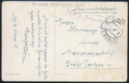 1918 Tábori Posta Képeslap "S.M.S. Kaiser Karl VI." Marosvásárhelyre Küldve - Otros & Sin Clasificación