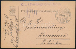 1916 Tábori Posta Levelezőlap "K.u.k. Festungsspital Deblin" - Autres & Non Classés