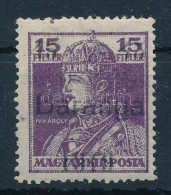 * Baranya I. 1919 Károly 45f/15f Próbanyomat / Proof. Signed: Bodor - Altri & Non Classificati