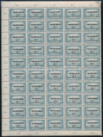 ** Nyugat-Magyarország IV. 1921 Parlament 2,50K 50-es ívdarab, 10 Db Bélyeg Hármaslyukasztással. Signed: Bodor (420.000) - Andere & Zonder Classificatie