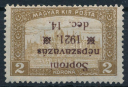 ** Nyugat-Magyarország VIII. 1921 Parlament 2K Fordított Felülnyomással / Mi VII With Inverted Overprint. Signed: Bodor - Otros & Sin Clasificación