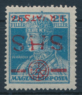 * 1918 Károly 25f Fordított Felülnyomással / Mi 86 With Inverted Overprint. Signed: Bodor - Other & Unclassified