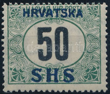 ** SHS 1918 Portó 50f VIIa Vízjellel. Signed: Bodor. Certificate: Zrinjscak (54.000) - Sonstige & Ohne Zuordnung