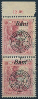 (*) Nagyvárad 1919 Hadisegély (III.) 40f ívszéli Pár Kettős Felülnyomással, Bodor Vizsgálójellel - Altri & Non Classificati