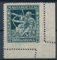 ** 1924 Jótékonyság (I.) 1000K ívbehajlás Miatti Látványos Elfogazással (törések / Folds) - Altri & Non Classificati