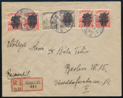1920 Ajánlott Levél Magyar Posta 40f + Búzakalász 4 X 10f + 20f Bérmentesítéssel Berlinbe Küldve - Autres & Non Classés