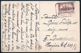 1926 Képeslap Parlament 1000K Bérmentesítéssel "PEREG" Postaügynökségi Bélyegzéssel - Sonstige & Ohne Zuordnung