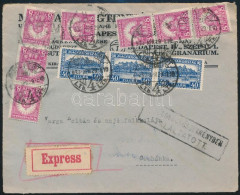 1930 Expressz Levél Pengő-fillér 7 X 8f + 3 X 40f Bérmentesítéssel "BUDAPEST" - "CSOBÁNKA" - Autres & Non Classés