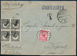 1930 Levél Portóval és 4 Db Szükségportóval / Cover With Postage Due Auxiliary Postage Due Stamps "BUDAPEST" - Kispest - Otros & Sin Clasificación