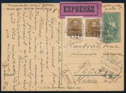 1937 Expressz Díjjegyes Levelezőlap 2 Bélyeges Kiegészítéssel / Express PS-card With Additional Franking - Otros & Sin Clasificación