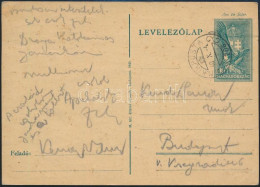 1940 Díjjegyes Levelezőlap "M.KIR.POSTA 206" Kisegítő Bélyegzéssel / PS-card With Auxiliary Postmark - Altri & Non Classificati