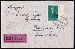 1940 Expressz Levél Horthy 1P Bérmentesítéssel Pécsről Budapestre - Other & Unclassified