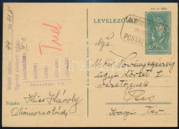1941 10f Díjjegyes Levelezőlap ALSÓMOCSOLÁD Postaügynökségi Bélyegzéssel - Sonstige & Ohne Zuordnung