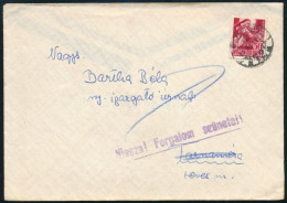 1944 Levél Szent Margit 30f Bérmentesítéssel "Vissza! Forgalom Szünetel!" Bélyegzéssel - Altri & Non Classificati