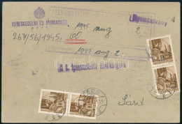 1945 (2. Díjszabás) Nyomtatvány Hadvezérek 4 X 10f Bérmentesítéssel "PÉCS" - Sásd "KERESKEDELMI ÉS IPARKAMRA SZEGED" - Other & Unclassified