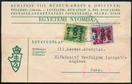 1946 (6. Díjszabás) Céges Távolsági Levelezőlap Kisegítő 100P/12f + 300P/30f Bérmentesítéssel "BUDAPEST" - Paks - Other & Unclassified