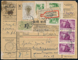 1946 (7. Díjszabás) Teljes Csomagszállító Törékeny áruról 13.500P Bérmentesítéssel és 8 Db Okmánybélyeggel "BUDAPEST" -  - Other & Unclassified