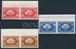 ** 1949 UPU (I.) ívszéli D Sor Párokban (2Ft Ráncok, Bal Oldali Bélyegkép Sérült / Creases, Damaged Left Sided Print) (3 - Altri & Non Classificati