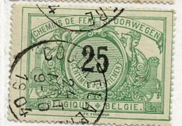 D080 COUCKELAERE    POSTSTEMPEL  OP SPOORWEGZEGEL N°18 - Usados