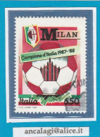 USATI ITALIA 1988 - Ref.0574A "SCUDETTO AL MILAN" 1val. - - 1981-90: Oblitérés