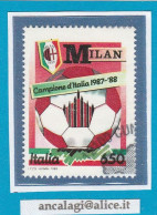 USATI ITALIA 1988 - Ref.0574A "SCUDETTO AL MILAN" 1val. - - 1981-90: Gebraucht