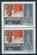 ** 1979 Olimpiai Városok 5Ft Pár , Benne "az épület Jobb Felső Sarka Hiányzik" Lemezhiba (3.000) - Other & Unclassified