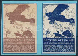 1925/4a+4ba II. Magyar Filatelista Nap Emlékív Pár Kartonra Ragasztva (32.000) - Autres & Non Classés